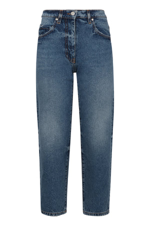 5-pocket straight-leg jeans-0