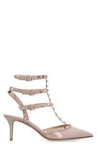 Valentino Garavani - Rockstud Patent leather slingback pumps