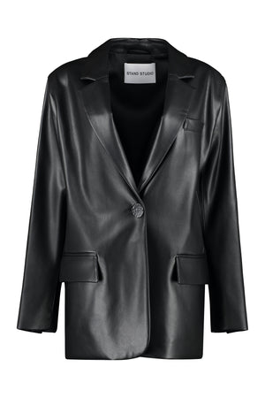 Jumbo vegan leather blazer-0