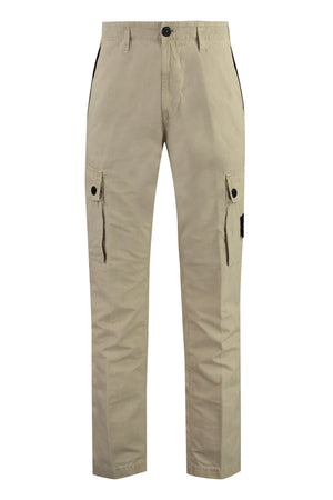 Stretch cotton cargo trousers-0