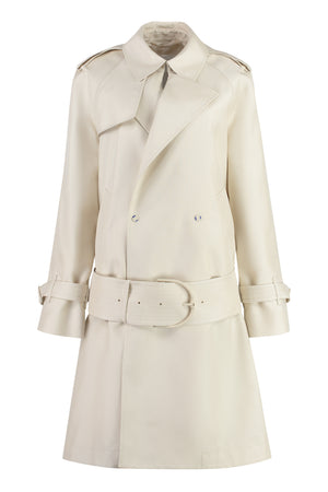 Silk blend trench coat-0