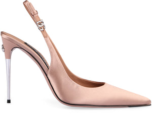 Satin slingback pumps-1