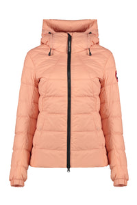 Abbott Hooded techno fabric down jacket