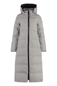 Mystique long hooded down jacket