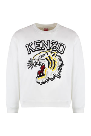 Cotton crew-neck sweatshirt-0