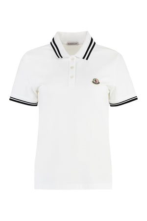 Cotton-piqué polo shirt-0