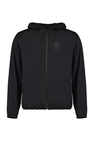 Bissen hooded techno fabric raincoat-0