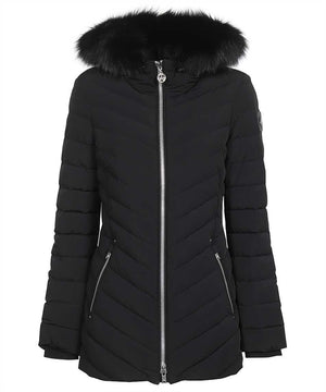 Fur hood long down jacket-0