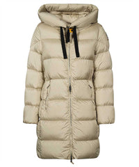 Harmony long hooded down jacket