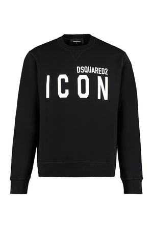 Icon detail cotton sweatshirt-0