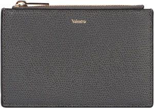 Logo detail leather card holder-1