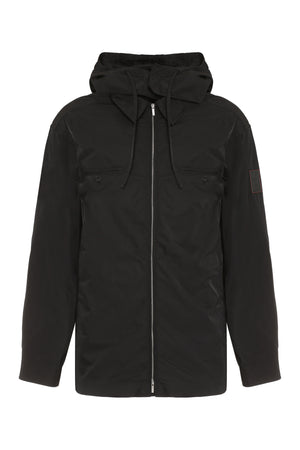 Technical fabric hooded jacket-0