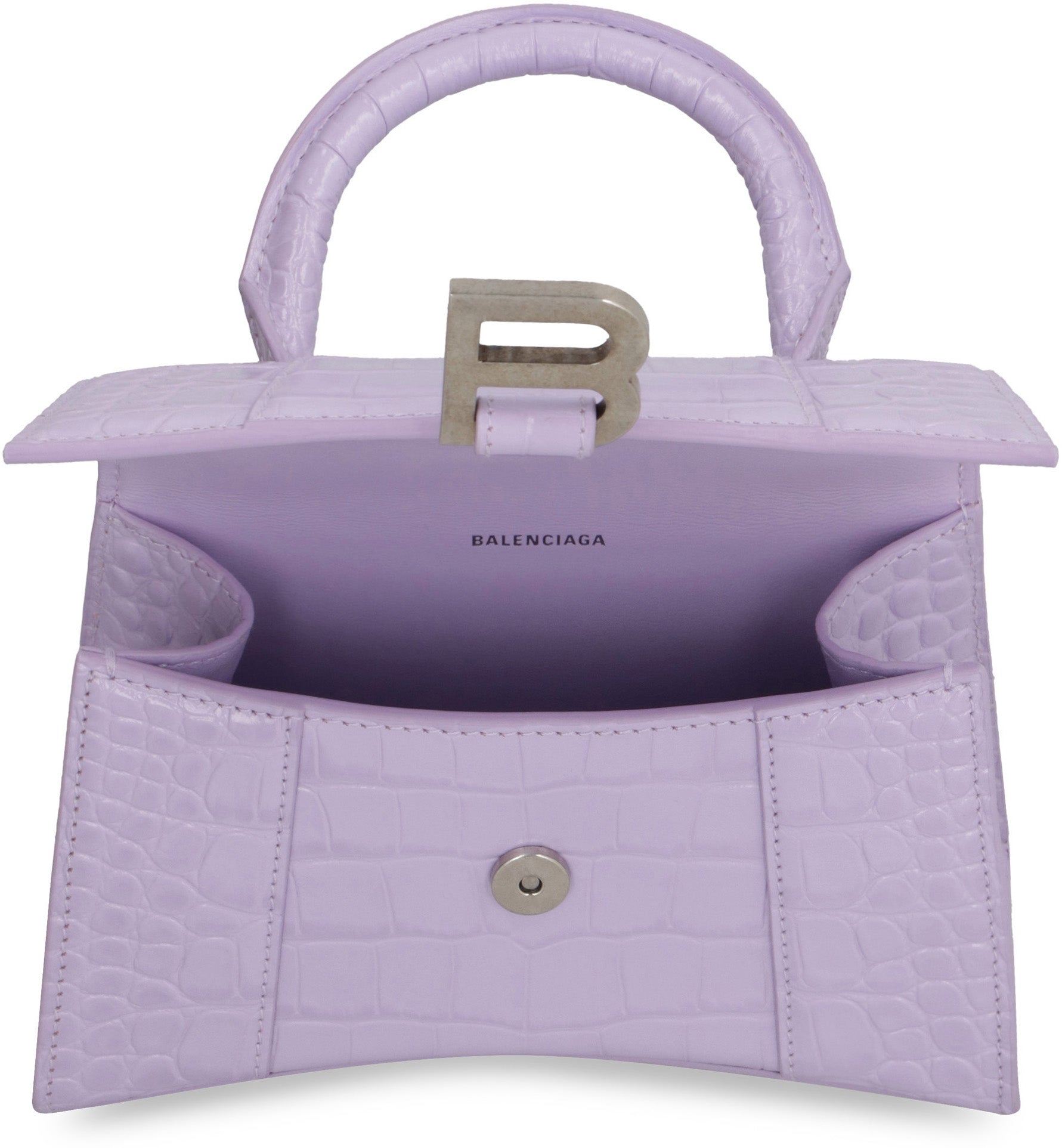Balenciaga - Croco-print leather bag Lilac - The Corner