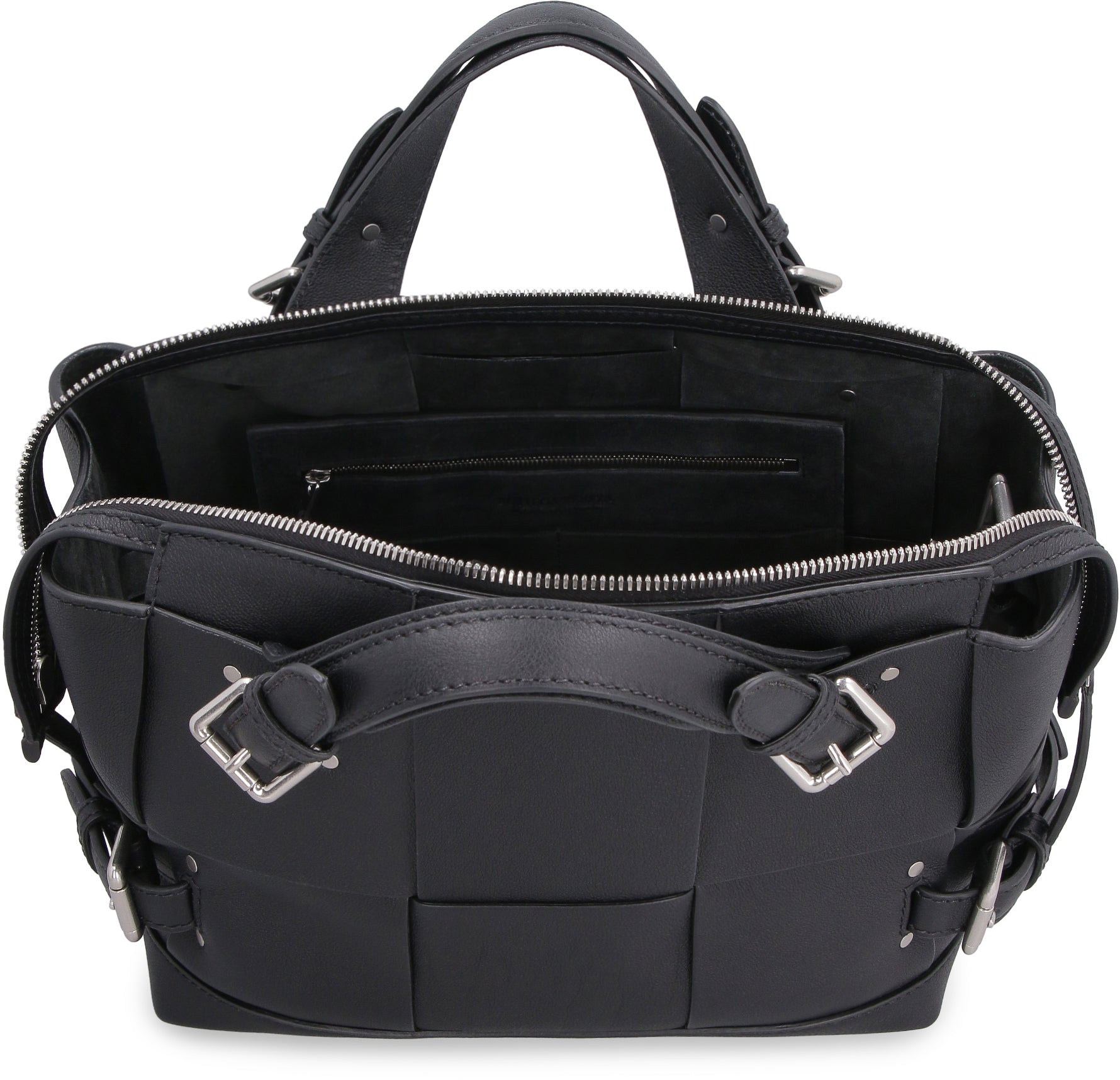 Bottega Veneta Cassette Sling Bag - Black - Man - Buffalo Skin