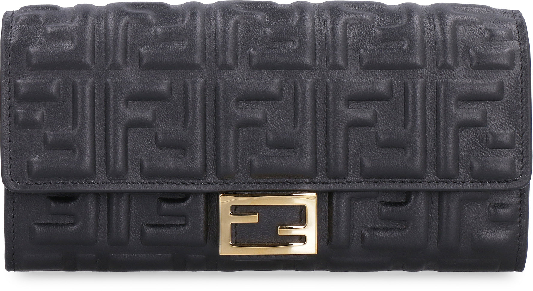 Fendi Wallets Women Leather Black