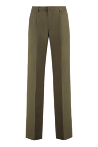 Linen blend trousers