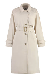 Techno fabric trench coat