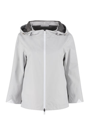 Technical fabric hooded jacket-0