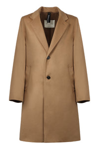 Single-breasted wool coat