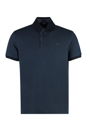 Short sleeve cotton polo shirt-0