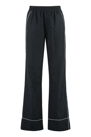 Silk blend trousers-0