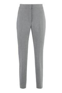 Stretch gabardine cigarette trousers