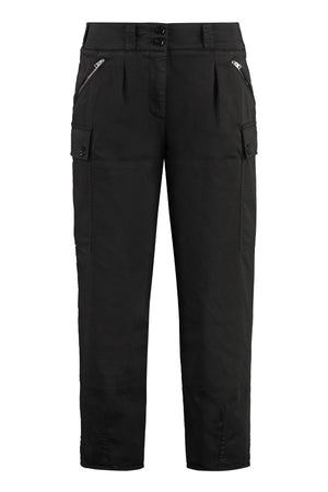 Stretch cotton cargo trousers-0
