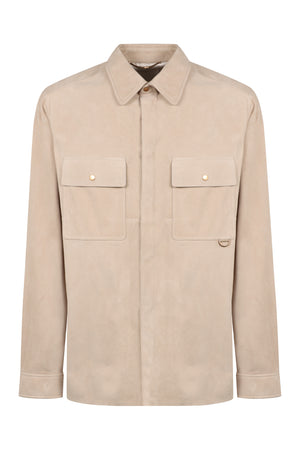 Suede overshirt-0