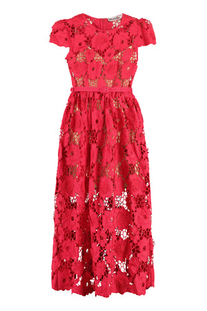 Floral macramé-lace dress-0