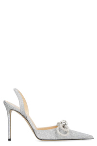 Pumps Embellished pointy-toe slingback pumps