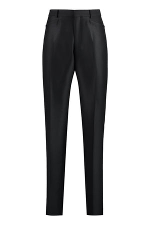 TOM FORD logo-waistband satin-finish Trousers - Farfetch