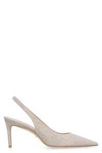 Stuart fabric slingback pumps