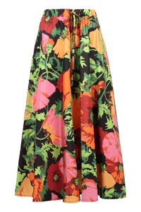 Printed midi skirt