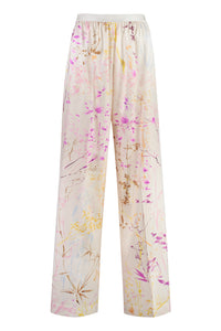 Printed silk pants