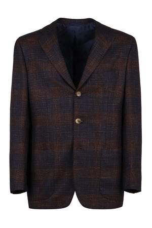 Wool single-breasted blazer-0