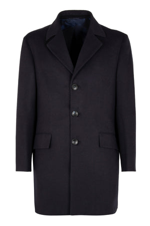 Single-breasted wool coat-0