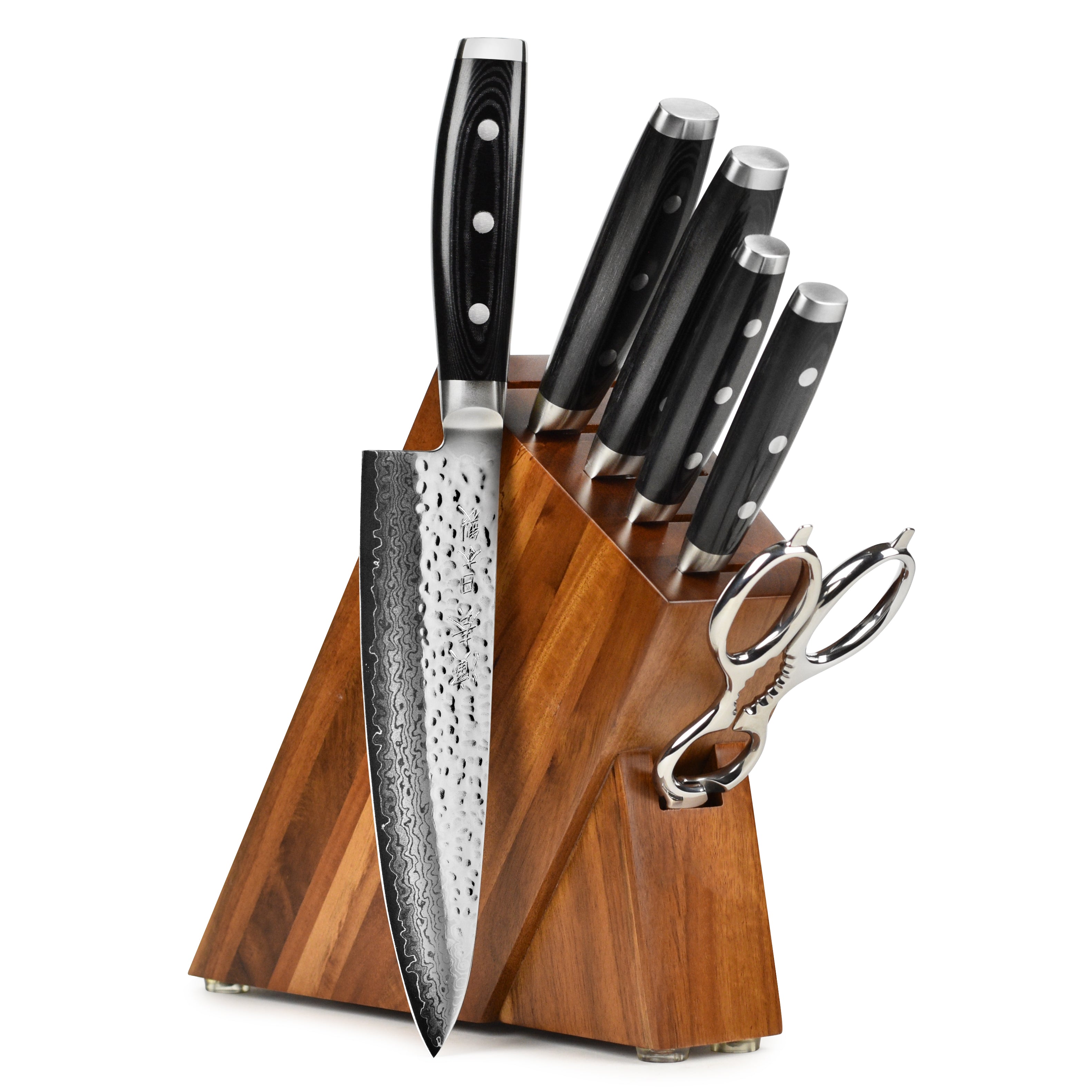 Enso HD 7 Piece Acacia Slim Knife Block Set