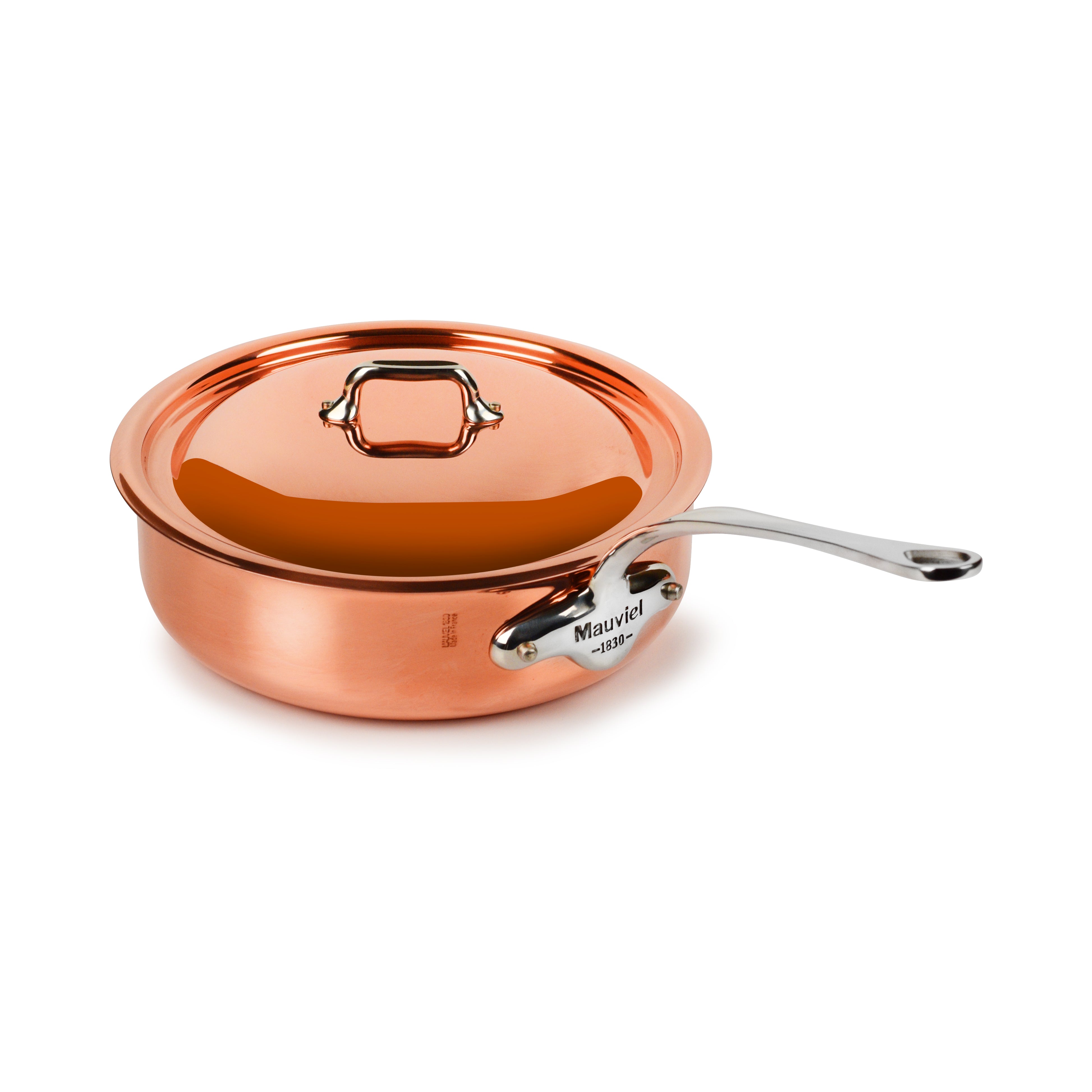 Mauviel M'6S 3.2-quart Induction Copper Saute Pan