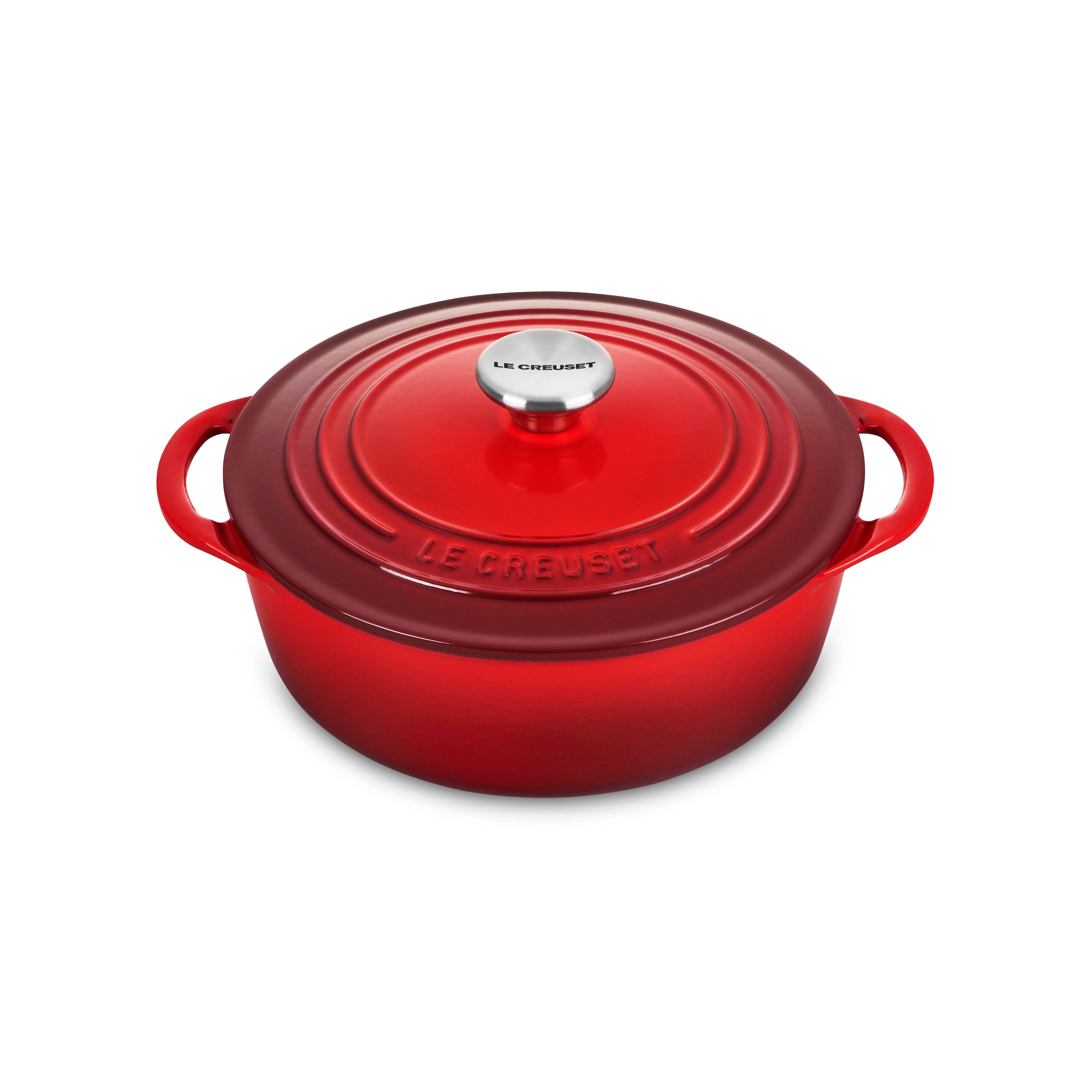 Le Creuset Cast Iron 2.75-quart Cerise Shallow Round Dutch Oven