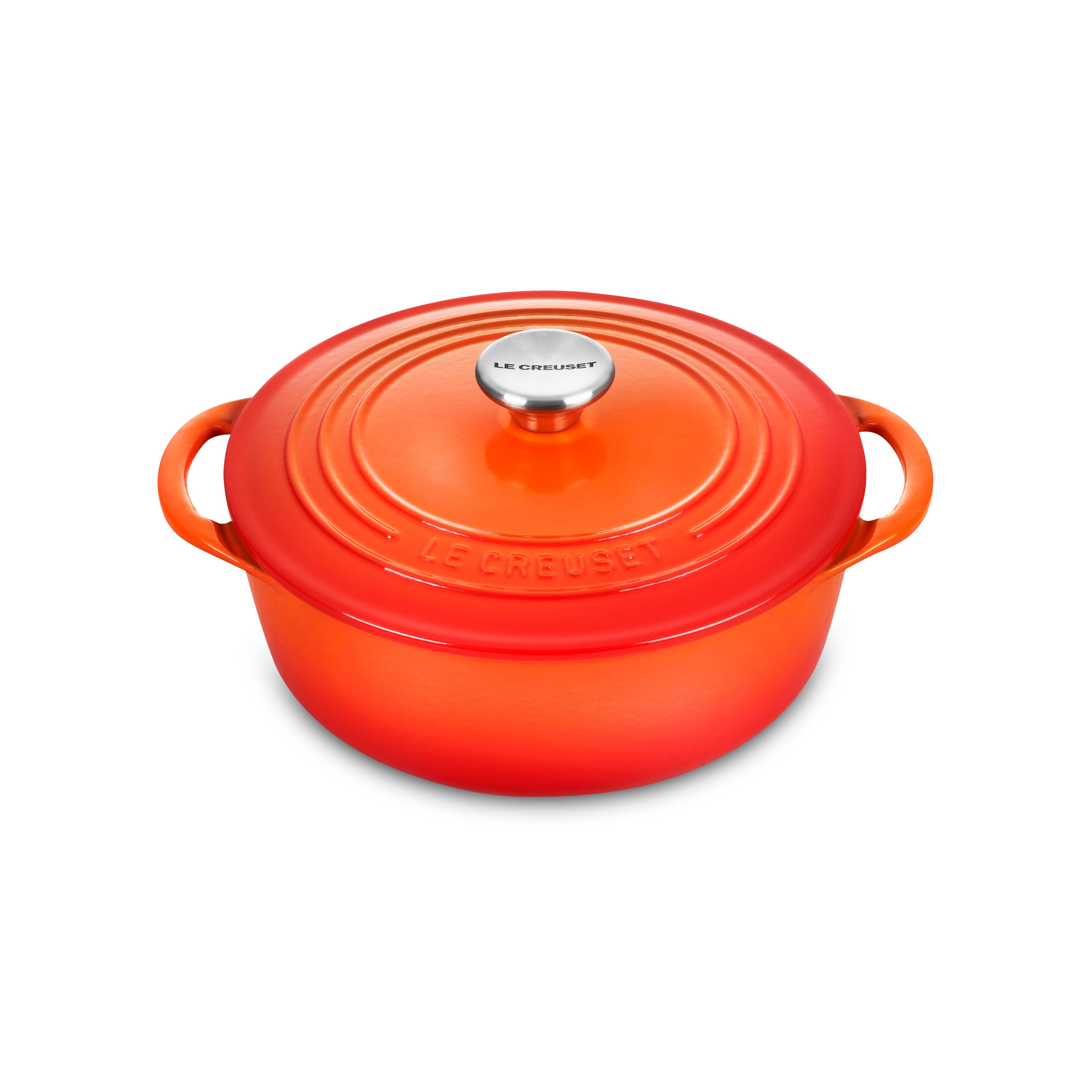 Le Creuset Cast Iron 2.75-quart Flame Shallow Round Dutch Oven