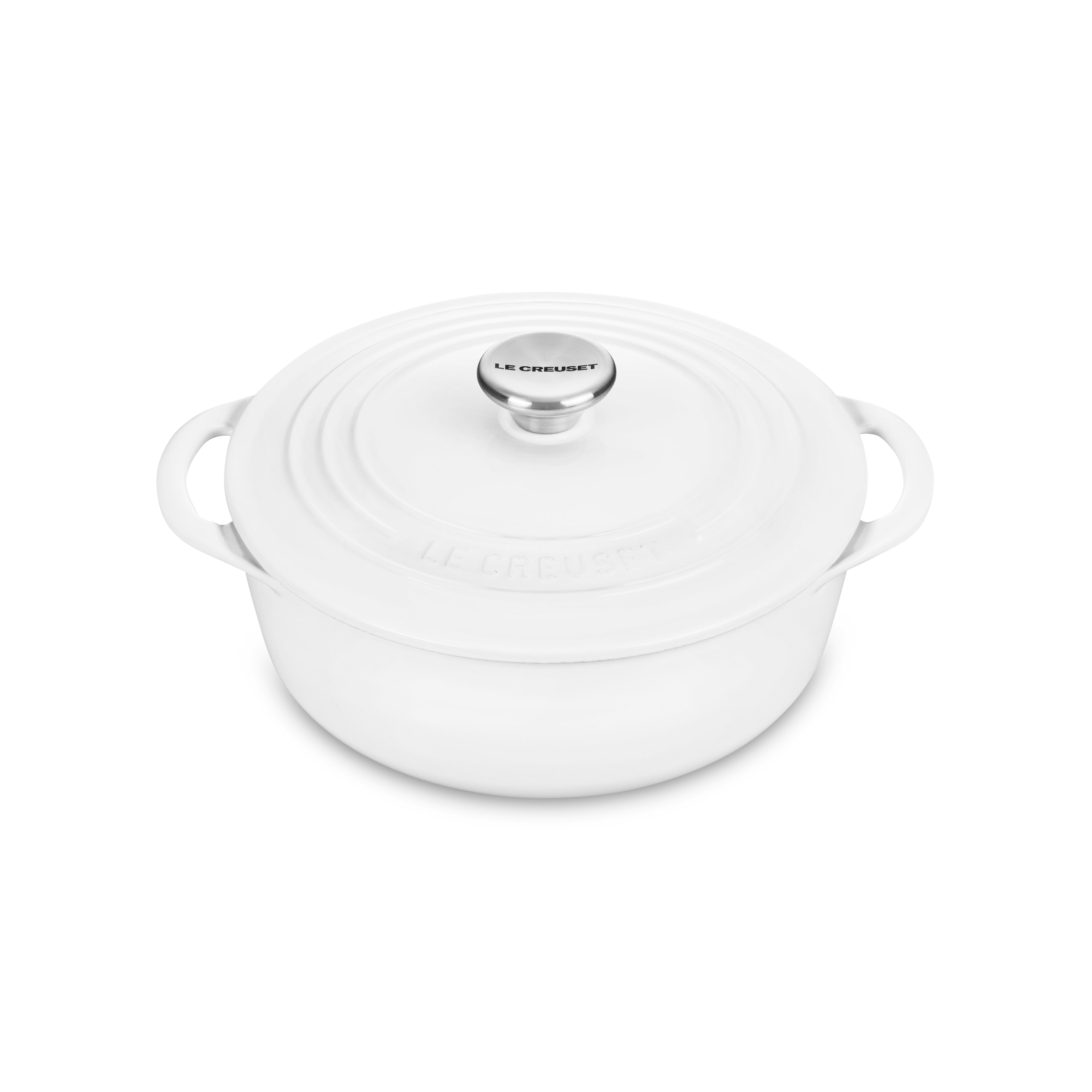 Le Creuset Cast Iron 2.75-quart White Shallow Round Dutch Oven