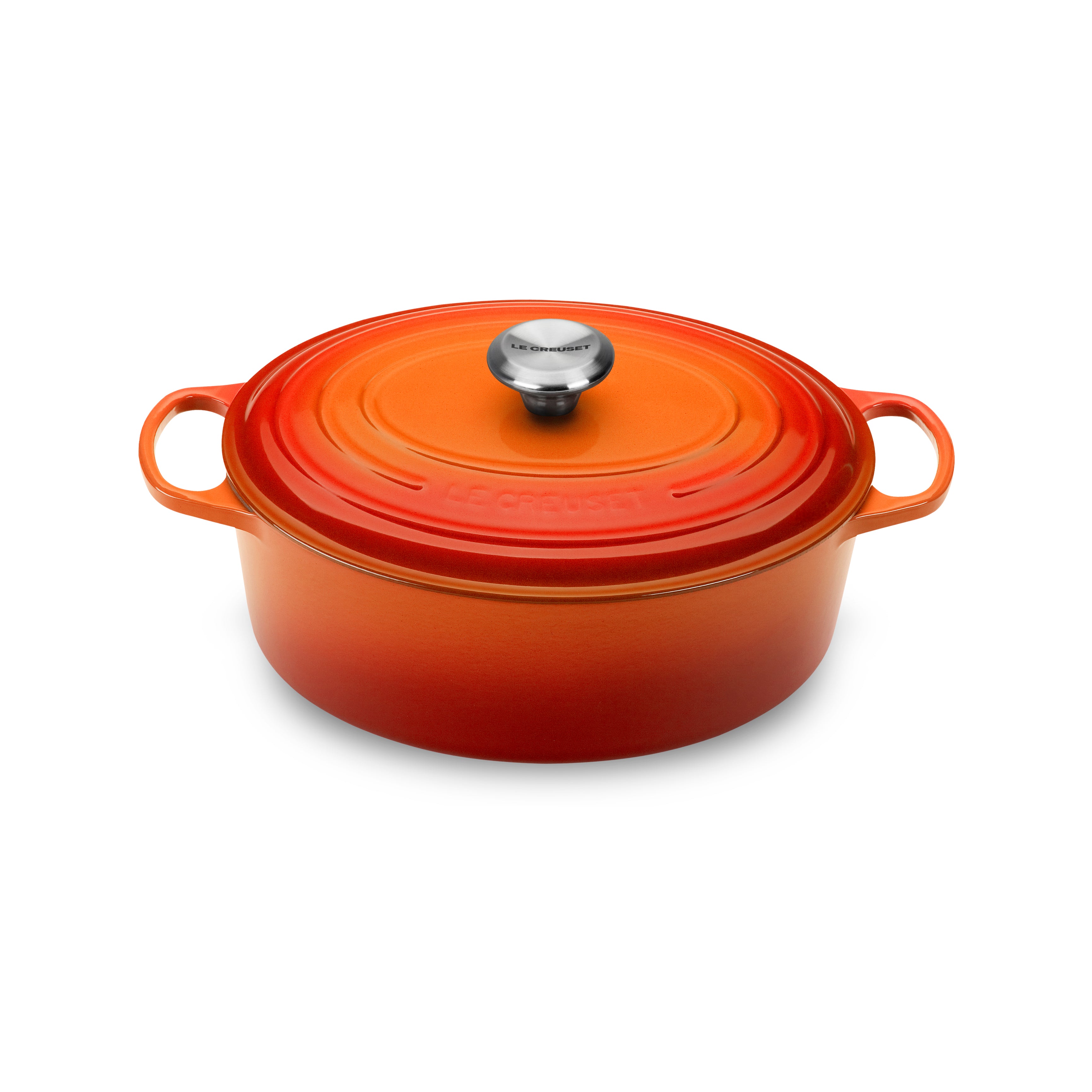 Le Creuset Signature Cast Iron 5-quart Flame Oval Dutch Oven