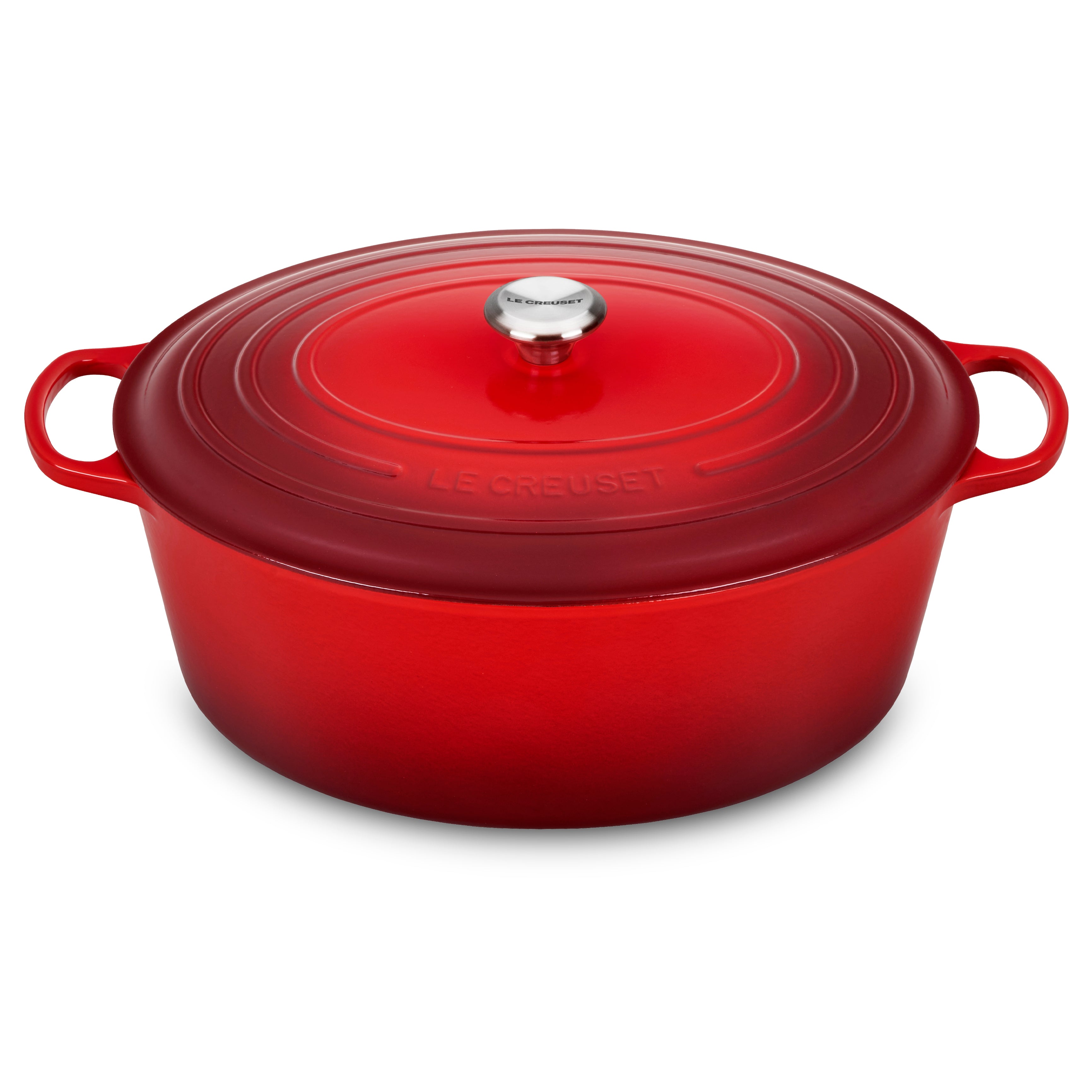 Le Creuset Signature Cast Iron 15.5-quart Cerise Oval Dutch Oven