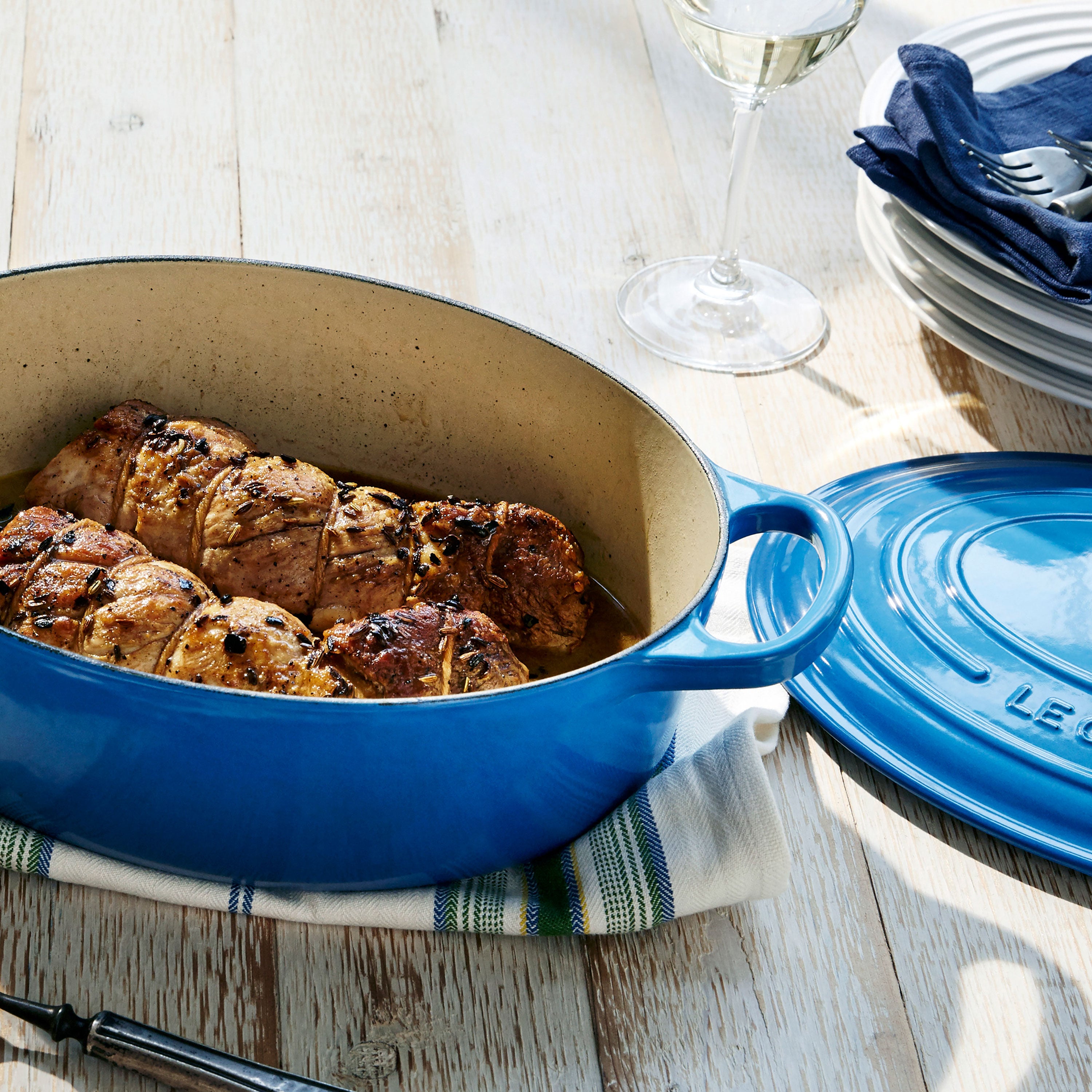 Le Creuset Signature Cast Iron 9 Piece Marseille Cast Iron Cookware Set