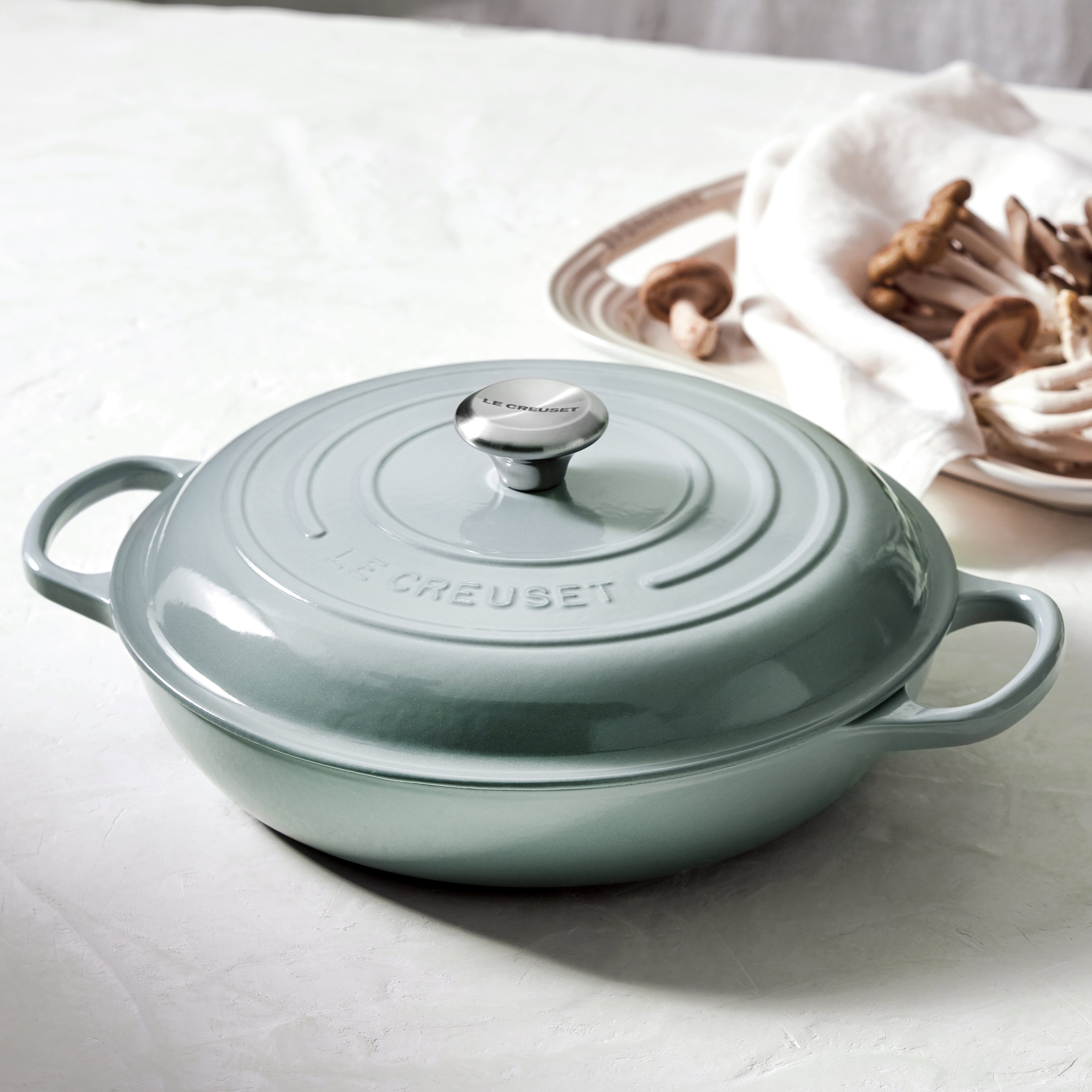 Le Creuset Signature Cast Iron 3.5-quart Sea Salt Braiser