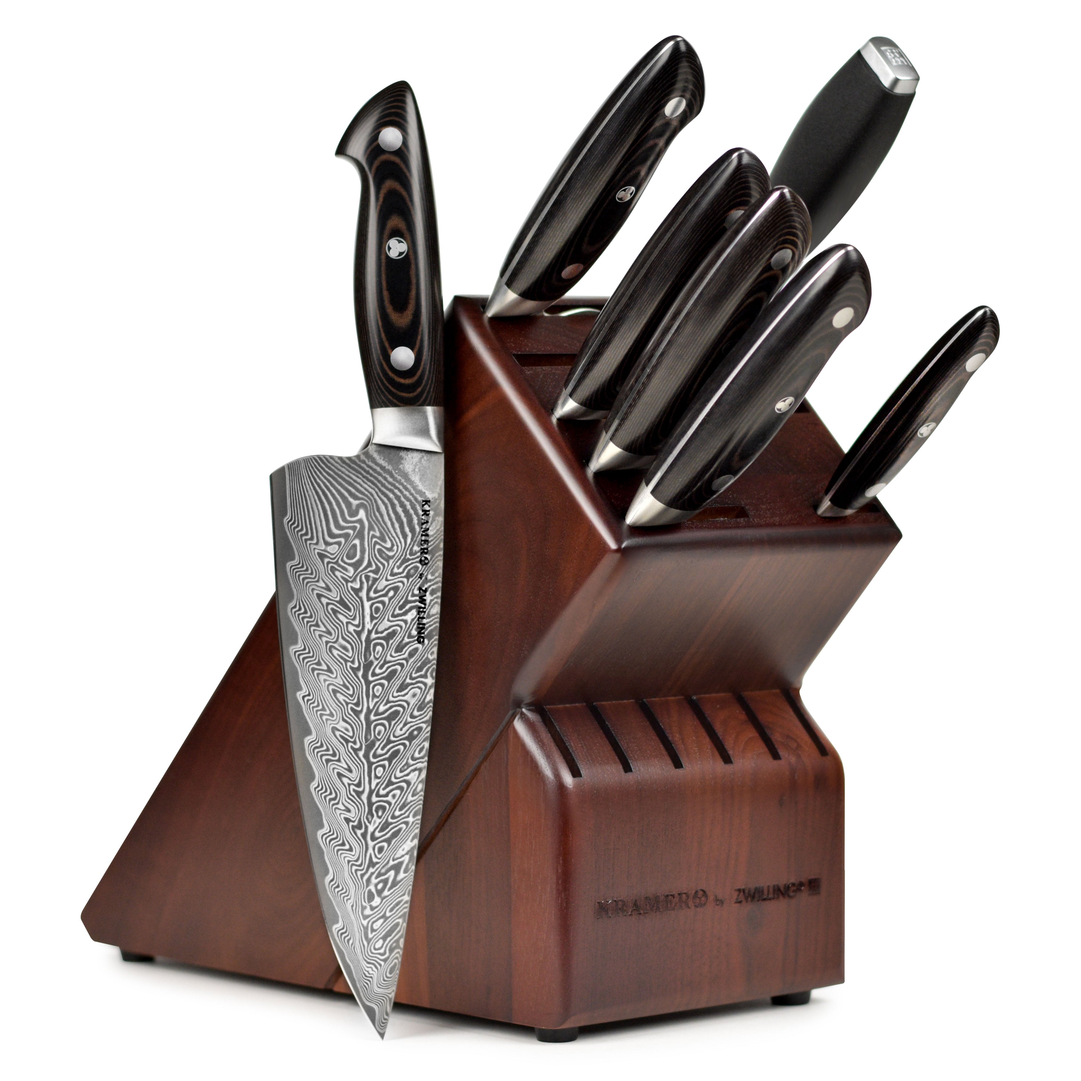 Kramer Stainless Damascus 8 Piece Knife Block Set