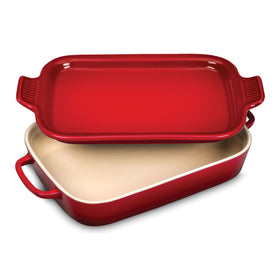 Le Creuset Flint Oyster Rectangular Dish with Platter Lid – Simple