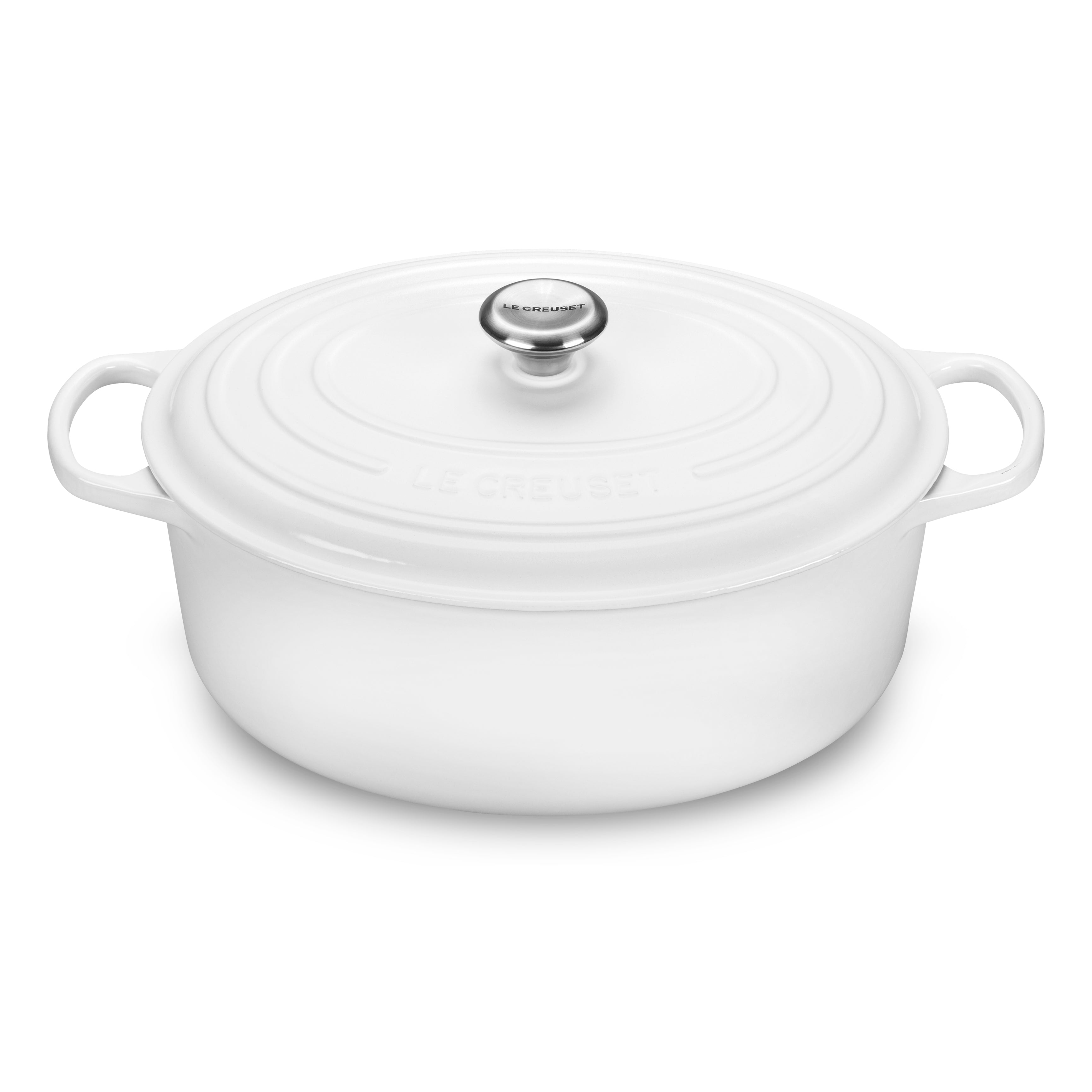 Le Creuset Signature Cast Iron 9.5-quart White Oval Dutch Oven