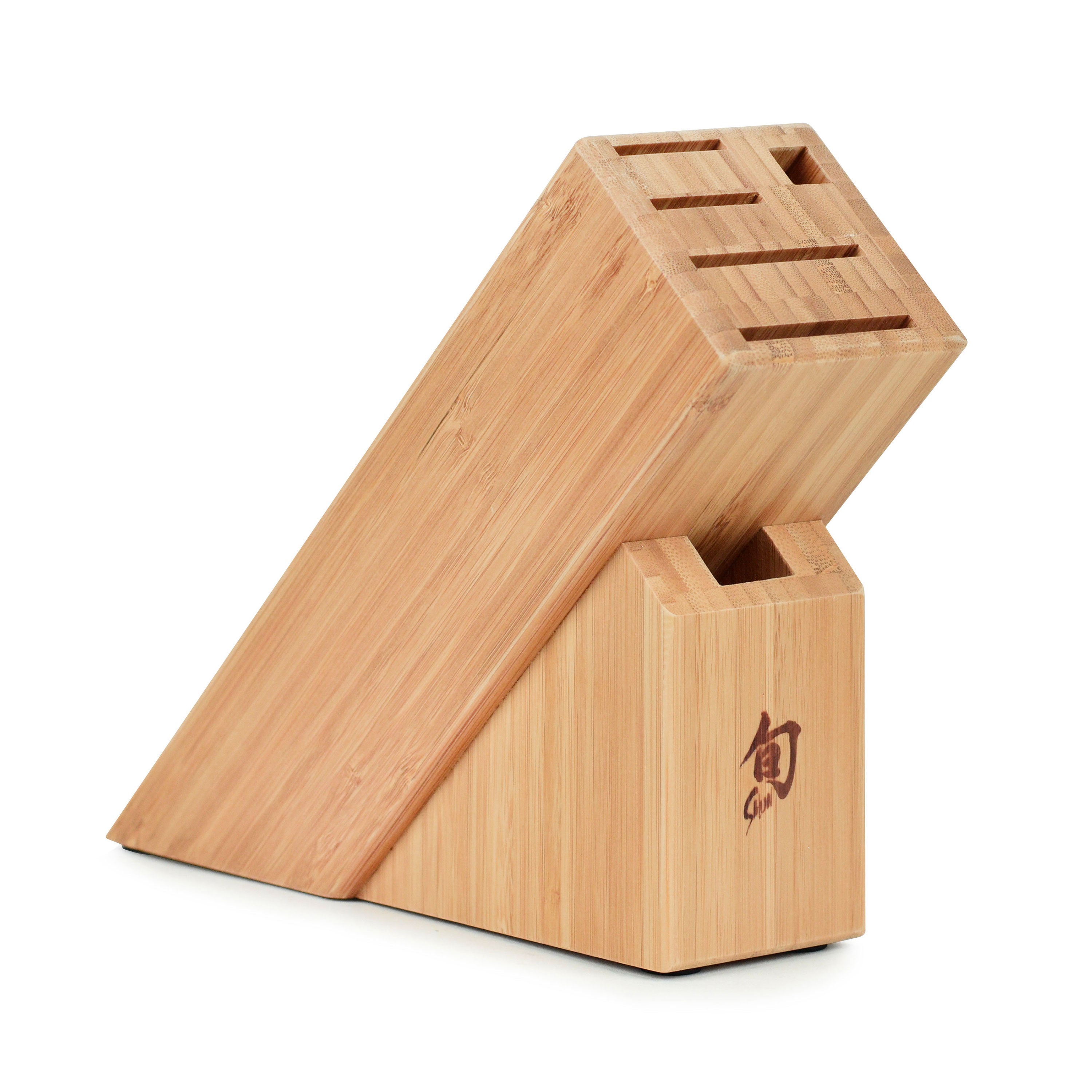 Shun 6 Slot Slimline Bamboo Knife Block