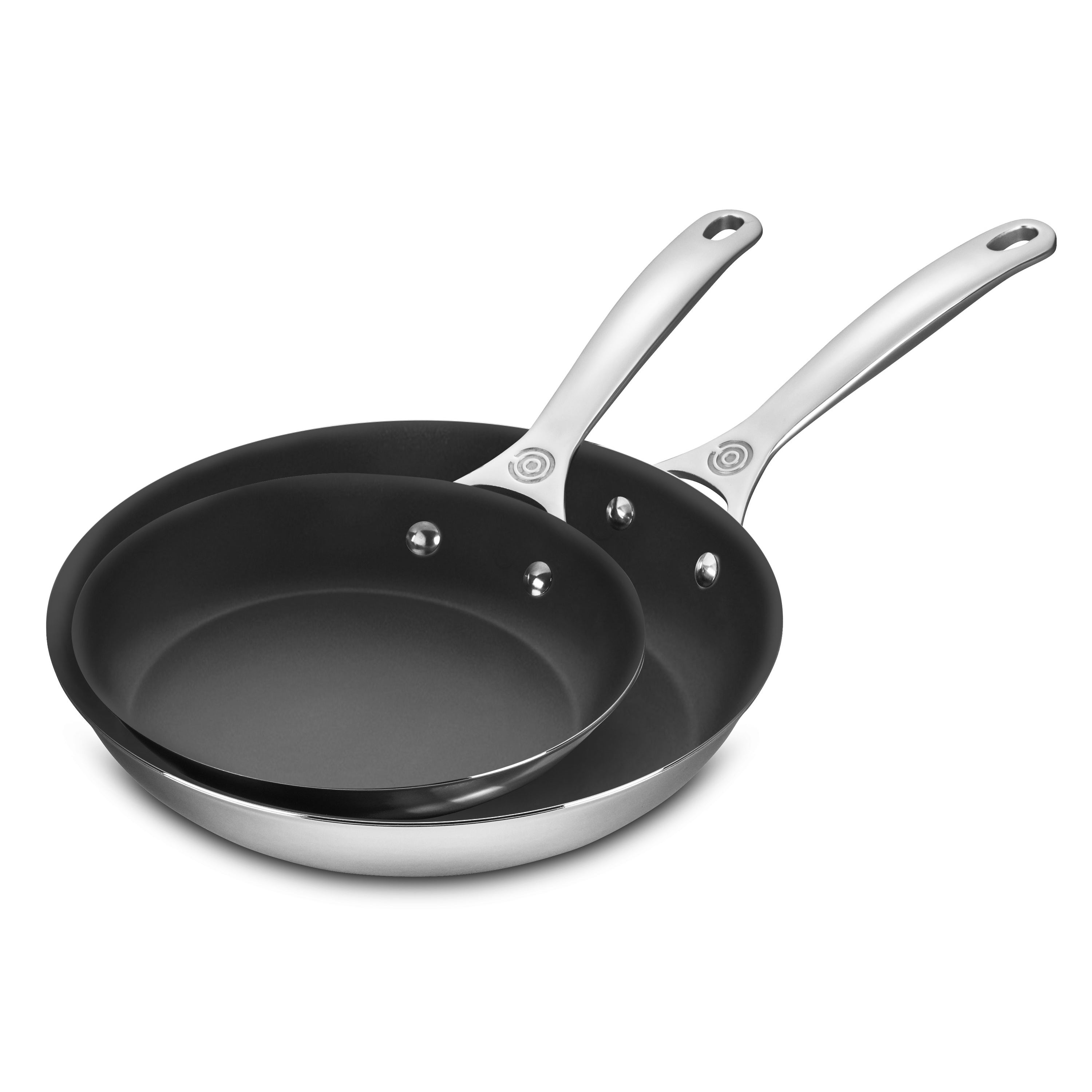 Le Creuset Stainless Steel 2 Piece Nonstick Skillet Set